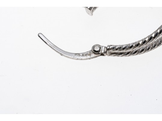 Lot Of Four Assorted Sterling Silver Earrings