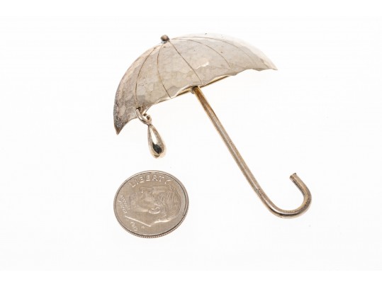 Lot Of Three Assorted Sterling Silver Figural Brooches