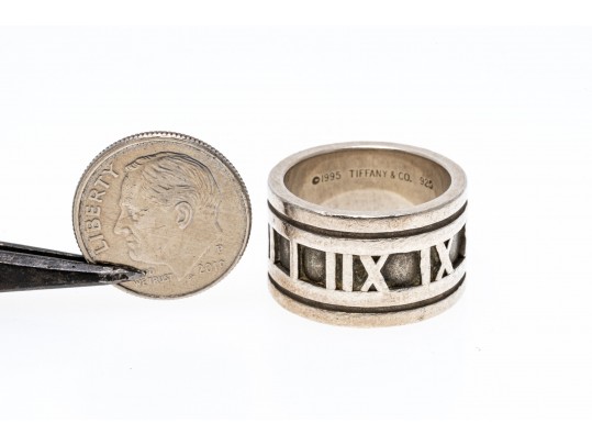 Vintage Tiffany & Co. Sterling Atlas Wide Band Ring, Size 6.25