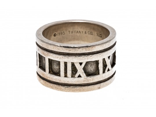 Vintage Tiffany & Co. Sterling Atlas Wide Band Ring, Size 6.25