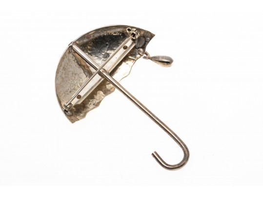 Lot Of Three Assorted Sterling Silver Figural Brooches