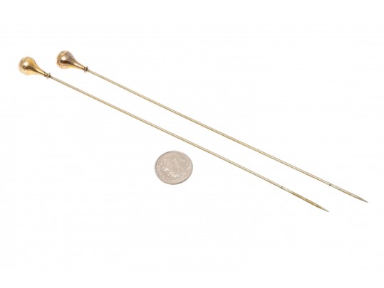 Collection Of Unique And Various Hat Pins, Sterling And 10K