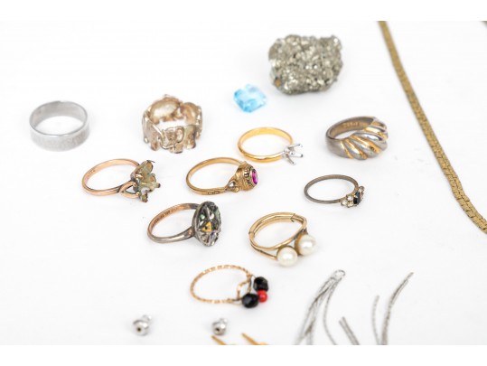 Assorted Lot Of Costume And Gold Filled Jewelry Pieces