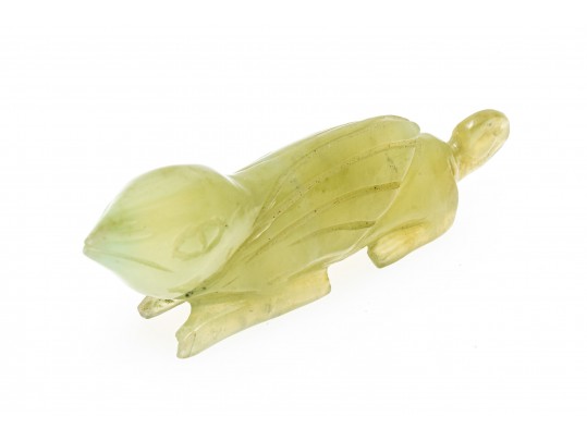 Green Nephrite Jade Carved Figurine