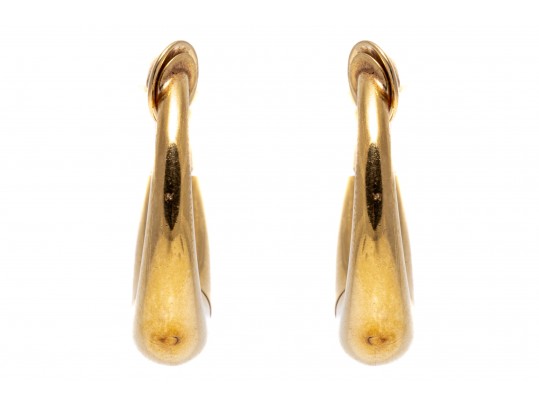 Elegant 14K Smapp Hoop Style Earrings