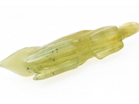 Green Nephrite Jade Carved Figurine