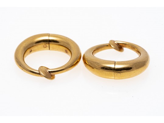 Elegant 14K Smapp Hoop Style Earrings