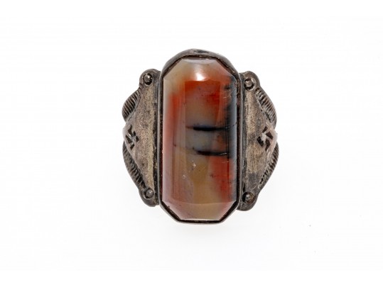 Lot Of Four Assorted Sterling Silver Rings, Southwestern Motifs