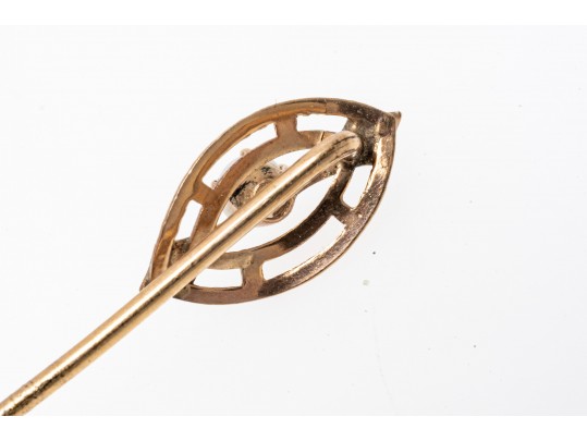 Vintage Gold Filled And Opal Stick Pin