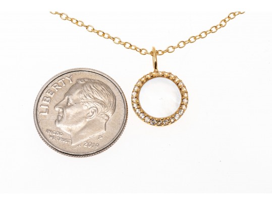 Sterling Necklace And Earrings Set With Mother Of Pearl And Topaz