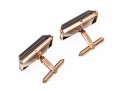 Lot Of Two Lever Style Back Cufflinks And One Tie Bar; 10k And 14k
