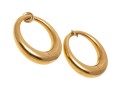 Elegant 14K Tapered Hoop Clip Earrings
