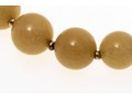 Pretty Graduated Strand Of Yellow Aventurine Quartz Beads, With A 14k Clasp