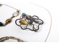 Small Lot Of Assorted Costume Jewelry, Including A Danish Silver Bracelet