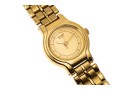 Seiko Ladies Gold Tone Quartz Watch, Champagne Dial, Gold Tone Link Bracelet