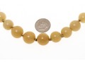 Pretty Graduated Strand Of Yellow Aventurine Quartz Beads, With A 14k Clasp