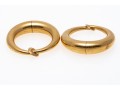 Elegant 14K Tapered Hoop Clip Earrings
