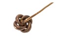 14K And Diamond Concentric Knot Stick Pin With Floral Enamel Design