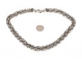 Sterling Silver Chunky Round Tubular Link Necklace