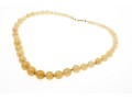 Pretty Graduated Strand Of Yellow Aventurine Quartz Beads, With A 14k Clasp