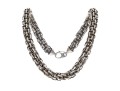 Sterling Silver Chunky Round Tubular Link Necklace