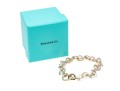 Tiffany & Co. Sterling Silver And 18kyg Open Heart Link Bracelet, With Outer Box