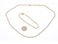 Matching White Cultured Freshwater Pearl And Gold Bead Necklace And Bracelet Set