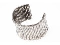 Angela Cummings Fabulous Vintage Sterling Wide Woven Cuff Bracelet, 1985