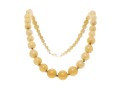 Pretty Graduated Strand Of Yellow Aventurine Quartz Beads, With A 14k Clasp