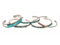 Lot Of Five Assorted Sterling Silver Bracelets, Southwestern Motifs