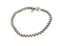 Tiffany And Co. Sterling Silver Handsome Box Link Style Bracelet