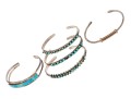 Lot Of Five Assorted Sterling Silver Bracelets, Southwestern Motifs