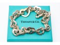 Tiffany & Co. Sterling Silver And 18kyg Open Heart Link Bracelet, With Outer Box