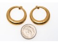 Elegant 14K Tapered Hoop Clip Earrings
