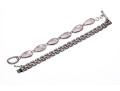 Lot Of Two Contemporary Sterling Silver Link Bracelets