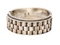 Antique Sterling English Wide Bangle Bracelet