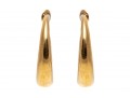 Elegant 14K Tapered Hoop Clip Earrings