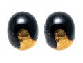 14K And Black Onyx Clip Earrings