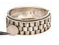 Antique Sterling English Wide Bangle Bracelet