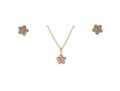 Contemporary Sterling Star Pendant Necklace And Earrings Set