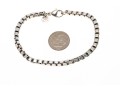 Tiffany And Co. Sterling Silver Contemporary Box Link Style Bracelet