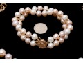 Complementary Cultured Freshwater Pearl Necklace, Bracelet And Earrings Suite