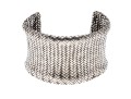 Angela Cummings Fabulous Vintage Sterling Wide Woven Cuff Bracelet, 1985