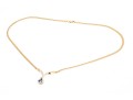 14K Herringbone Chevron Diamond And Sapphire Tasteful Necklace