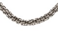 Sterling Silver Chunky Round Tubular Link Necklace