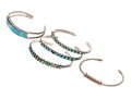 Lot Of Five Assorted Sterling Silver Bracelets, Southwestern Motifs