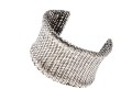 Angela Cummings Fabulous Vintage Sterling Wide Woven Cuff Bracelet, 1985