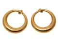 Elegant 14K Tapered Hoop Clip Earrings