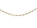 14k Yellow Gold Chain And Faceted White Gold Link Necklace