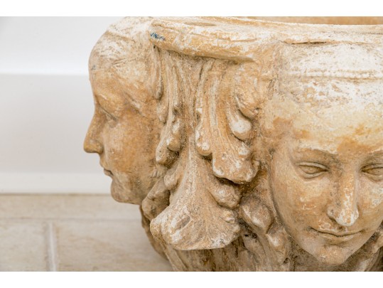 Ornate Terracotta Garden Urn